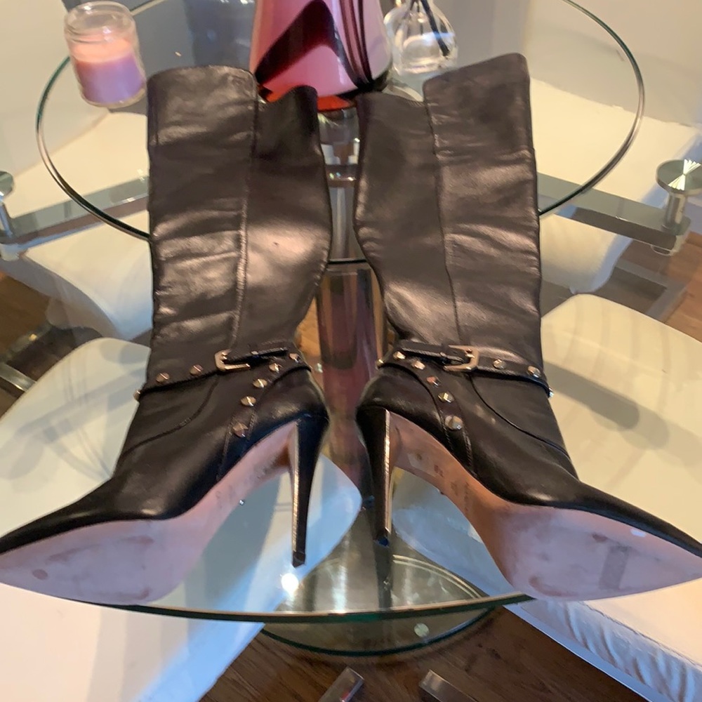 Lamb skin leather boots